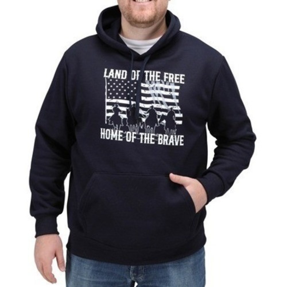 American Legend -‎ Men's American Home Of The Brave Hoodie in Navy - Size 2XL